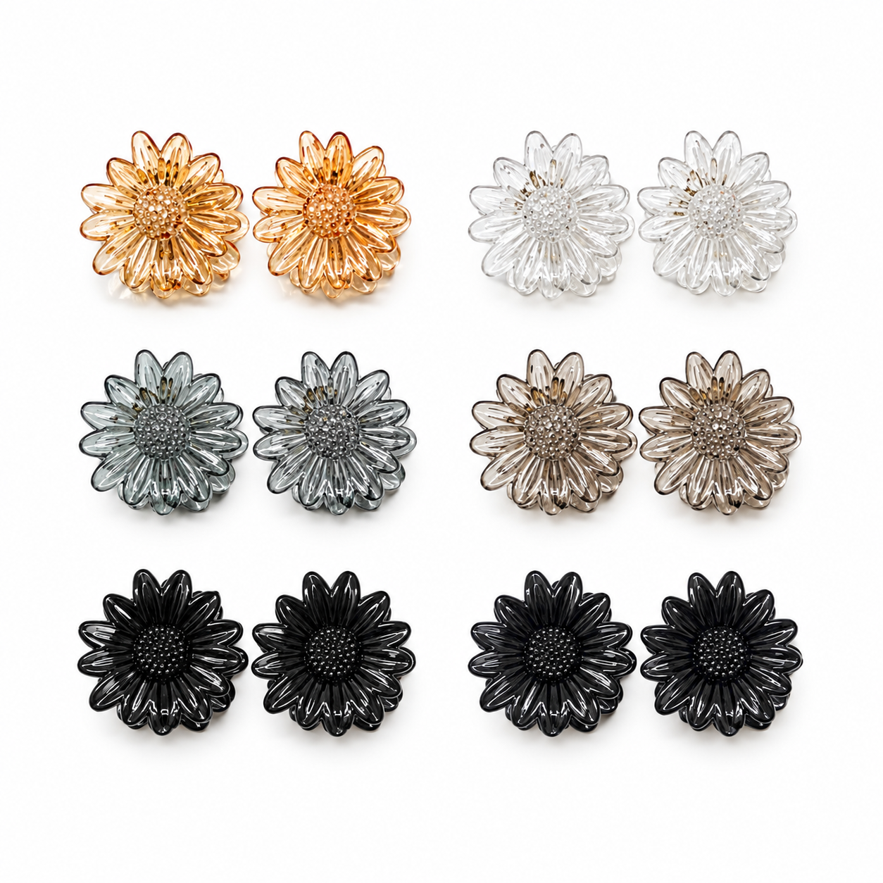 š¼ Crystal Daisy Hair Claw Clip š¼( Medium size)